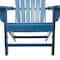 Blue Polyethylene Traditional Outdoor Adirondack Chair, 38" x 31" x 32"